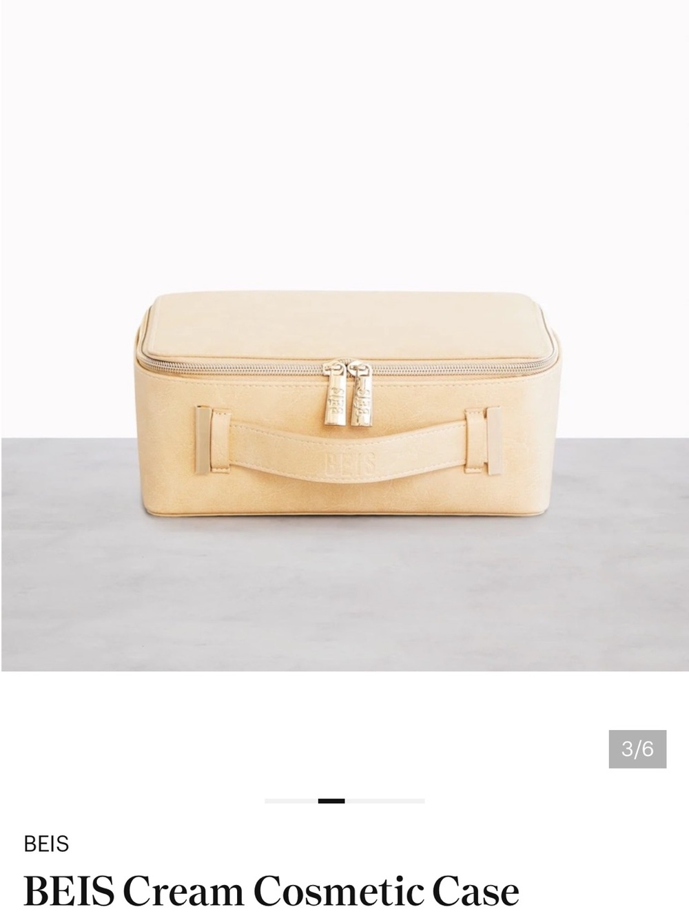 BEIS COSMETIC CASE IN BEIGE